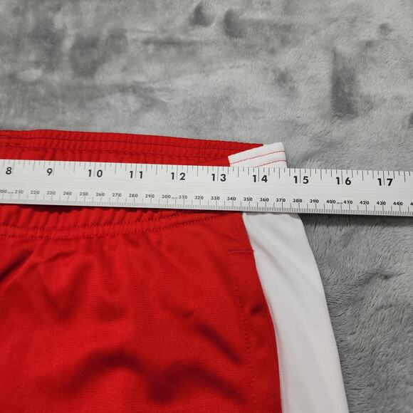 NEW Under Armour Pants Womens S Red White UA Knit Warm Up Team Zip Ankle Gym - Picture 13 of 16